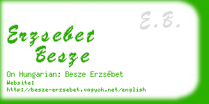 erzsebet besze business card